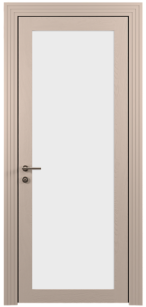 Межкомнатная дверь Tivoli З-1, цвет - Грязный Белый эмаль по шпону (RAL 070-90-05), Со стеклом (ДО)