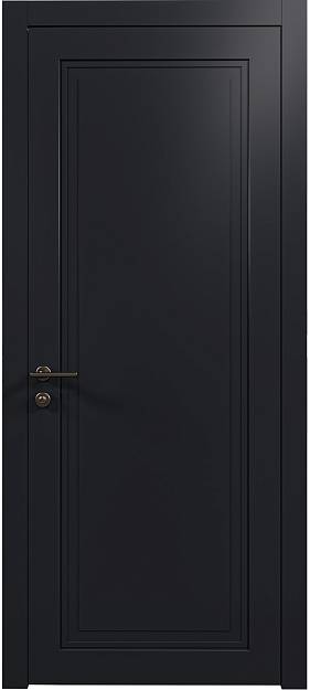 Межкомнатная дверь Domenica Neo Classic, цвет - Черная эмаль (RAL 9004), Без стекла (ДГ)