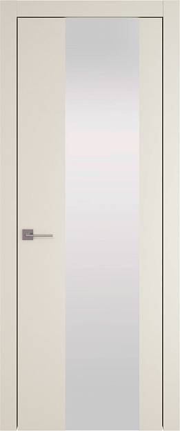 Межкомнатная дверь Tivoli Е-1, цвет - Магнолия ST, Со стеклом (ДО)