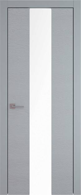 Межкомнатная дверь Tivoli Ж-5, цвет - Серебристо-серая эмаль по шпону (RAL 7045), Со стеклом (ДО)