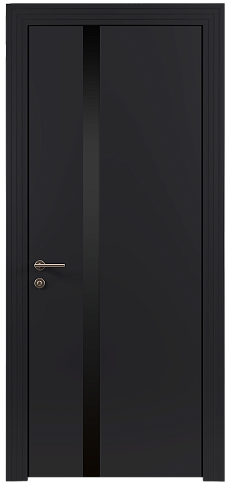 Дверь Tivoli Д-1 Черная эмаль (RAL 9004) без стекла