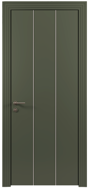 Межкомнатная дверь Tivoli Б-1, цвет - Серый Мох эмаль (RAL 7003), Без стекла (ДГ)