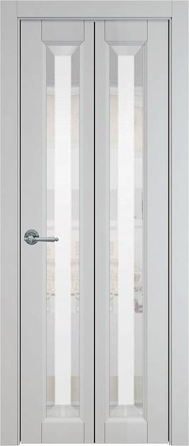 Межкомнатная дверь Porta Classic Domenica, цвет - Лайт-грей ST, Со стеклом (ДО)