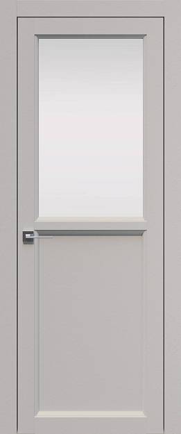 Межкомнатная дверь Sorrento-R Б1, цвет - Магнолия ST, Со стеклом (ДО)
