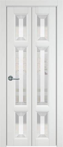 Дверь Siena Книжка Porta Classic Белая эмаль (RAL 9003) со стеклом