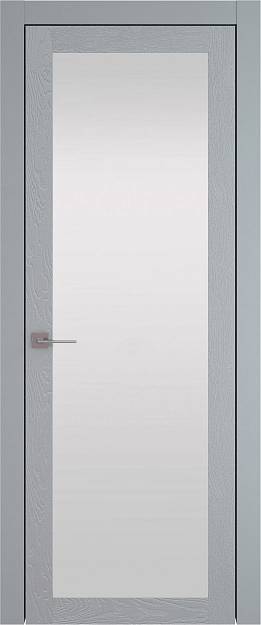 Межкомнатная дверь Tivoli З-3, цвет - Серебристо-серая эмаль по шпону (RAL 7045), Со стеклом (ДО)