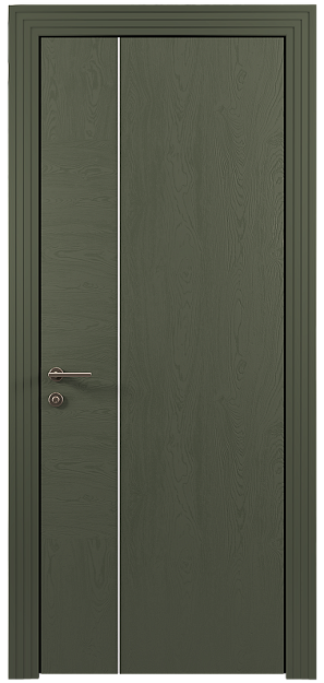 Межкомнатная дверь Tivoli В-1, цвет - Серый Мох эмаль по шпону (RAL 7003), Без стекла (ДГ)