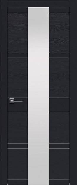Межкомнатная дверь Tivoli Ж-2, цвет - Черная эмаль-эмаль по шпону (RAL 9004), Со стеклом (ДО)