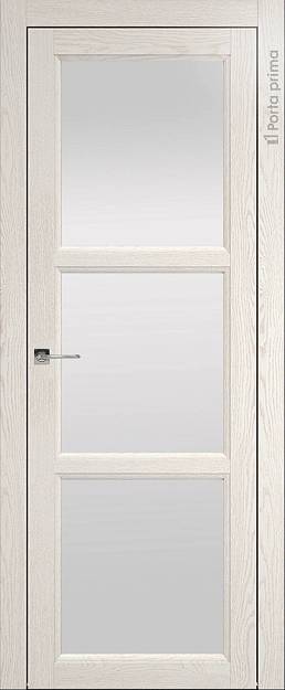 Межкомнатная дверь Sorrento-R В2, цвет - Белый ясень (nano-flex), Со стеклом (ДО)