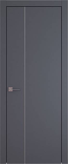 Межкомнатная дверь Tivoli В-1, цвет - Антрацит ST, Без стекла (ДГ)
