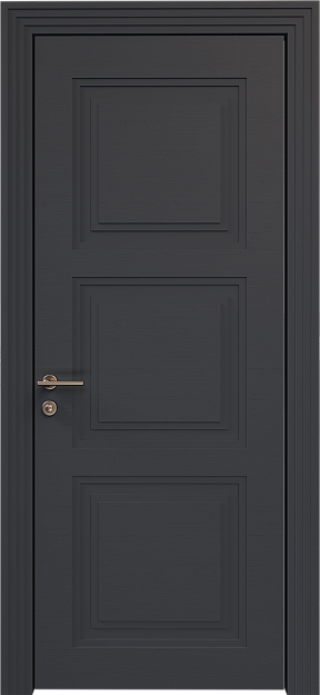 Межкомнатная дверь Millano Neo Classic Scalino, цвет - Графитово-серая эмаль по шпону (RAL 7024), Без стекла (ДГ)