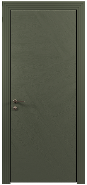 Межкомнатная дверь Tivoli М-1, цвет - Серый Мох эмаль по шпону (RAL 7003), Без стекла (ДГ)