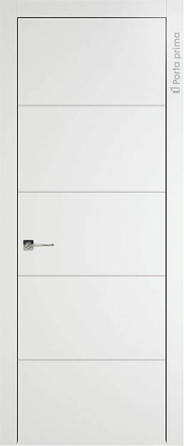 Межкомнатная дверь Tivoli Д-3, цвет - Белый ST, Без стекла (ДГ)