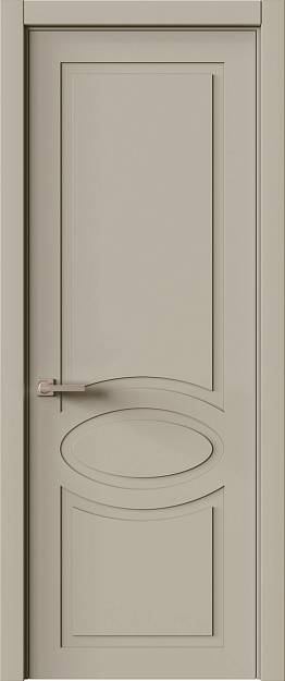 Межкомнатная дверь Tivoli Н-5, цвет - Серо-оливковая эмаль (RAL 7032), Без стекла (ДГ)