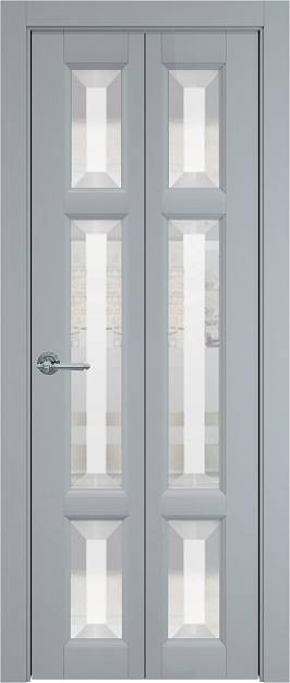 Межкомнатная дверь Porta Classic Siena, цвет - Серебристо-серая эмаль (RAL 7045), Со стеклом (ДО)