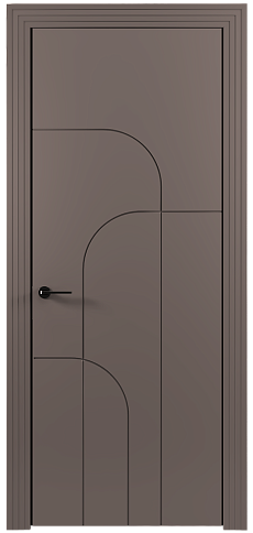 Дверь Arco Moderno Теплый Серый эмаль (RAL 040-60-05) без стекла