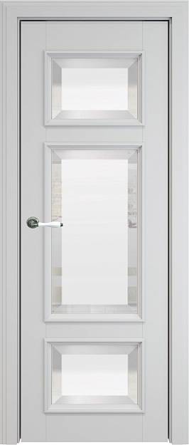 Межкомнатная дверь Siena LUX, цвет - Серая эмаль (RAL 7047), Со стеклом (ДО)
