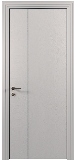 Межкомнатная дверь Tivoli В-1, цвет - Серая эмаль по шпону (RAL 7047), Без стекла (ДГ)