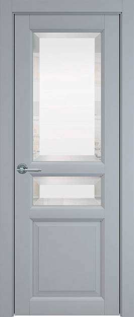 Межкомнатная дверь Imperia-R, цвет - Серебристо-серая эмаль (RAL 7045), Со стеклом (ДО)