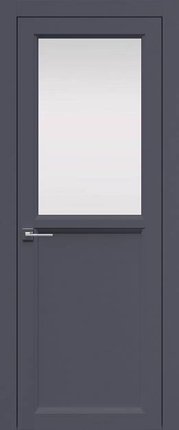 Межкомнатная дверь Sorrento-R Б1, цвет - Антрацит ST, Со стеклом (ДО)