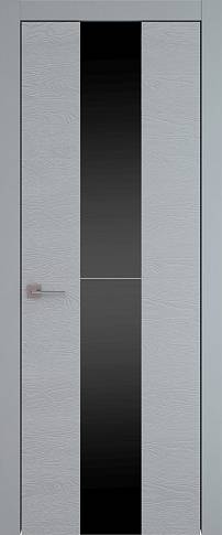 Дверь Tivoli Ж-3 Серебристо-серая эмаль по шпону (RAL 7045) со стеклом
