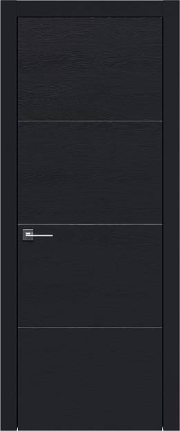 Межкомнатная дверь Tivoli Г-3, цвет - Черная эмаль по шпону (RAL 9004), Без стекла (ДГ)