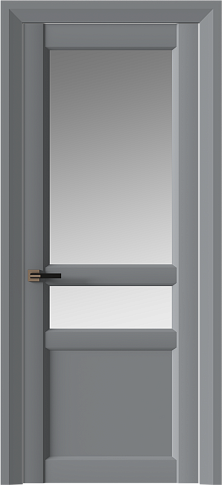Дверь Imperia-R Neo Classic Decoro Серебристо-серая эмаль (RAL 7045) со стеклом