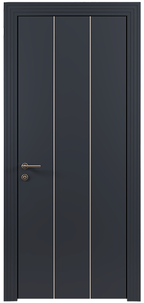 Межкомнатная дверь Tivoli Б-1, цвет - Графитово-серая эмаль (RAL 7024), Без стекла (ДГ)