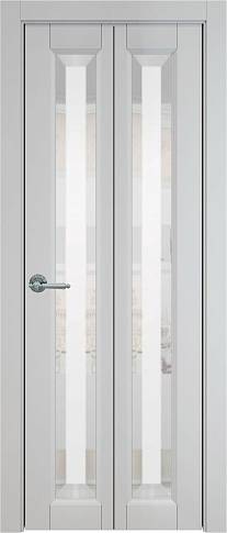 Дверь Domenica Книжка Porta Classic Серая эмаль (RAL 7047) со стеклом