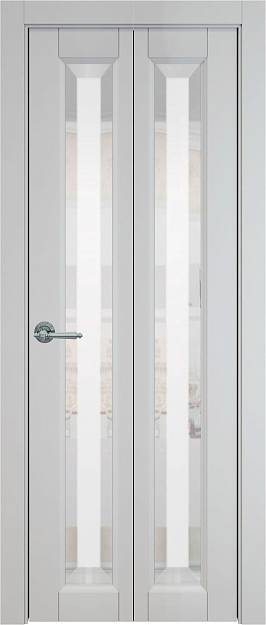 Межкомнатная дверь Porta Classic Domenica, цвет - Серая эмаль (RAL 7047), Со стеклом (ДО)