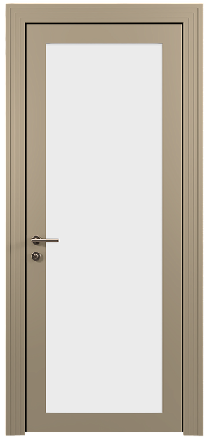 Межкомнатная дверь Tivoli З-1, цвет - Серое Льняное волокно эмаль (RAL 075-70-10), Со стеклом (ДО)