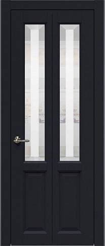 Дверь Dinastia Книжка Porta Classic Черная эмаль (RAL 9004) со стеклом