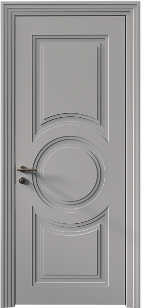 Межкомнатная дверь Ravenna Neo Classic Scalino, цвет - Серая эмаль (RAL 7047), Без стекла (ДГ)