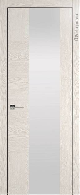 Межкомнатная дверь Tivoli Е-1, цвет - Белый ясень (nano-flex), Со стеклом (ДО)