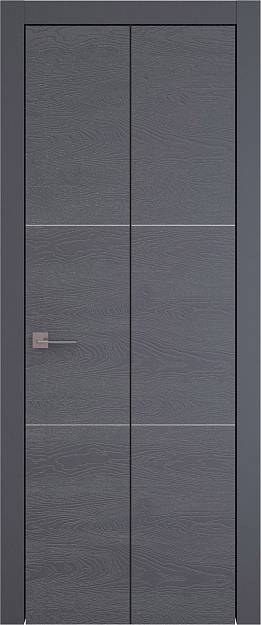 Межкомнатная дверь Tivoli В-2 Книжка, цвет - Графитово-серая эмаль по шпону (RAL 7024), Без стекла (ДГ)