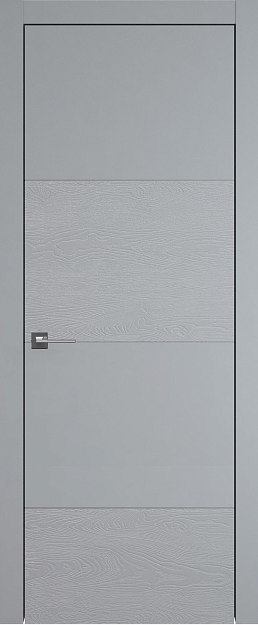 Межкомнатная дверь Tivoli Г-2, цвет - Серебристо-серая эмаль-эмаль по шпону (RAL 7045), Без стекла (ДГ)