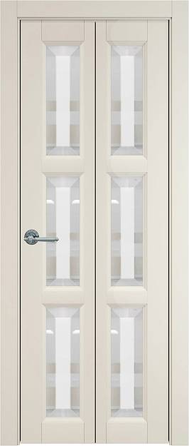 Межкомнатная дверь Porta Classic Milano, цвет - Магнолия ST, Со стеклом (ДО)