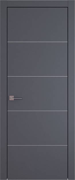 Межкомнатная дверь Tivoli Д-3, цвет - Антрацит ST, Без стекла (ДГ)