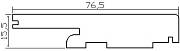 Напольный плинтус 80мм, плоский, МДФ, L=2.4м, Антрацит ST