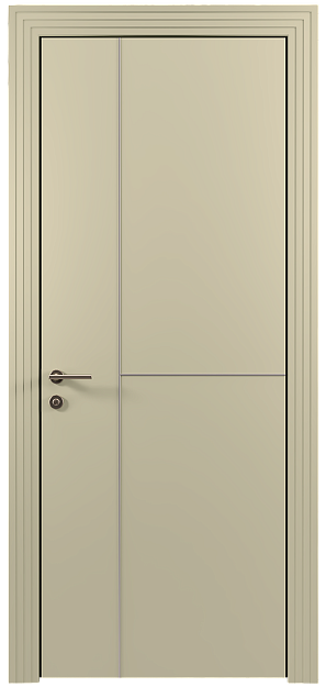 Межкомнатная дверь Tivoli Г-1, цвет - Серо-оливковая эмаль (RAL 7032), Без стекла (ДГ)