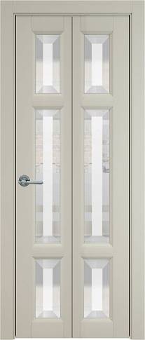 Дверь Siena Книжка Porta Classic Серо-оливковая эмаль (RAL 7032) со стеклом