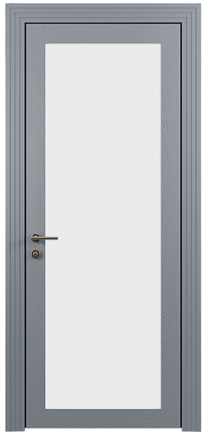 Межкомнатная дверь Tivoli З-1, цвет - Серебристо-серая эмаль по шпону (RAL 7045), Со стеклом (ДО)