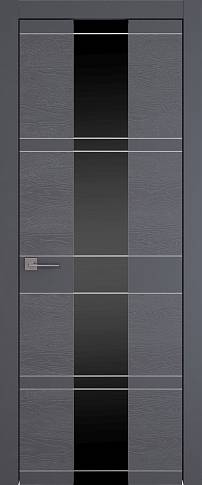 Дверь Tivoli Ж-2 Графитово-серая эмаль-эмаль по шпону (RAL 7024) со стеклом