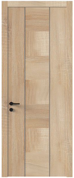 Межкомнатная дверь Tivoli Б-1, Без стекла (ДГ), цвет - Дуб сонома светлый