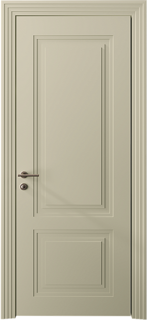 Межкомнатная дверь Dinastia Neo Classic Scalino, цвет - Серо-оливковая эмаль (RAL 7032), Без стекла (ДГ)