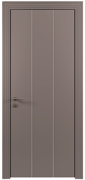 Межкомнатная дверь Tivoli Б-1, цвет - Серая стяжка эмаль (RAL 060-60-05), Без стекла (ДГ)