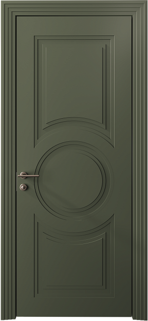 Межкомнатная дверь Ravenna Neo Classic Scalino, цвет - Серый Мох эмаль (RAL 7003), Без стекла (ДГ)