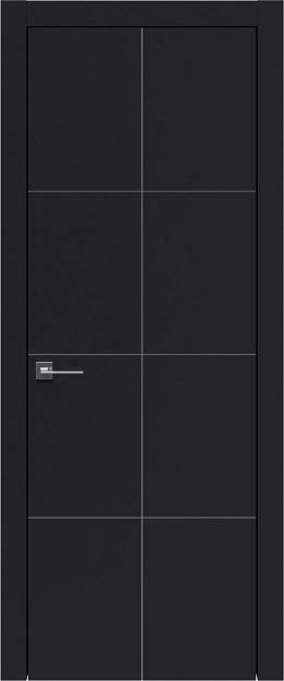 Межкомнатная дверь Tivoli Л-2, цвет - Черная эмаль (RAL 9004), Без стекла (ДГ)