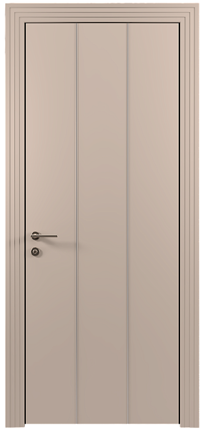 Межкомнатная дверь Tivoli Б-1, цвет - Грязный Белый эмаль (RAL 070-90-05), Без стекла (ДГ)