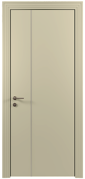 Межкомнатная дверь Tivoli В-1, цвет - Серо-оливковая эмаль (RAL 7032), Без стекла (ДГ)